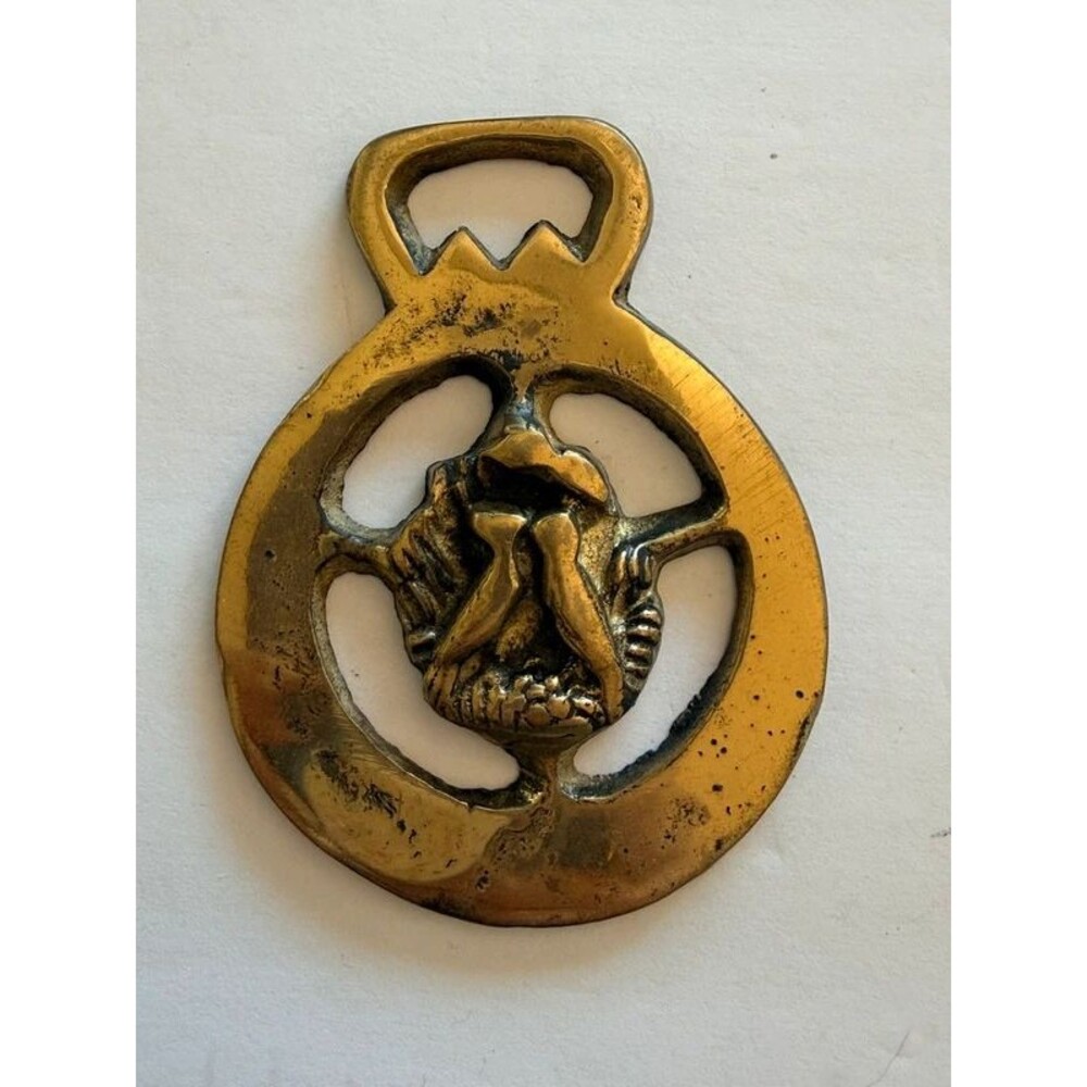 Vintage horse saddle medallions